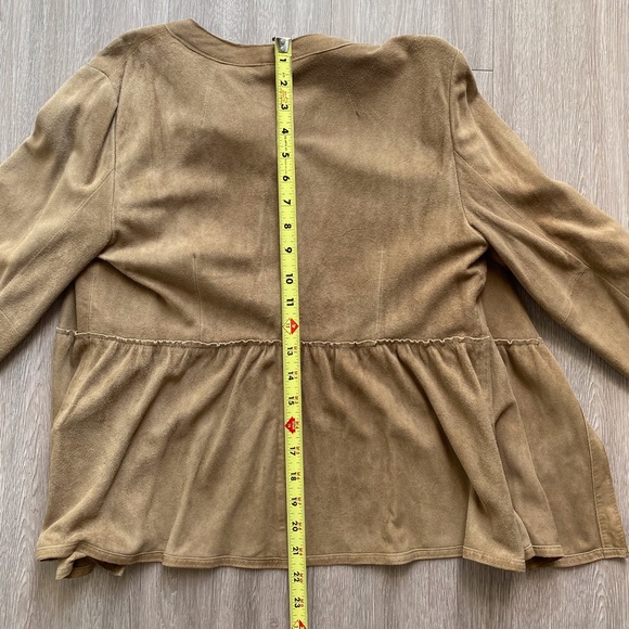 *NEW* Banana Republic tan suede 3/4 sleeve jacket size S - Picture 6 of 8